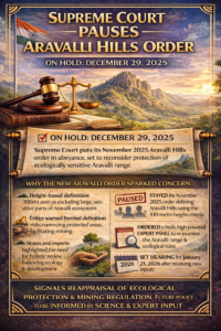 Supreme Court Puts Aravalli Hills Order in Abeyance