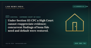 Supreme Court Restores Eviction and Reinforces Limits on High Court Revisional Powers in Rent Disputes