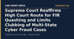 Supreme Court Reaffirms High Court Route for FIR Quashing and Limits Clubbing of Multi-State Cyber Fraud Cases