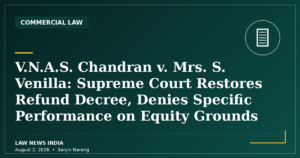 Supreme Court Restores Refund Decree, Denies Specific Performance on Equity Grounds