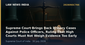 Supreme Court Brings Back Bribery Cases Against Police Officers, Ruling That High Courts Must Not Weigh Evidence Too Early