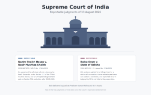 Supreme Court Reportable Judgments of 13 August 2026: Tenancy After an Agreement to Sell, and a Witch-Hunting Murder Conviction